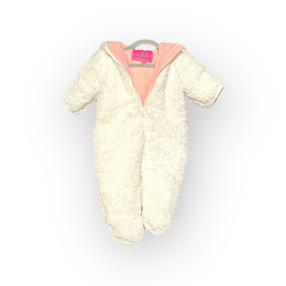 Weatherproof Fleece-Lined Baby Bunting, Sz 3-6 months